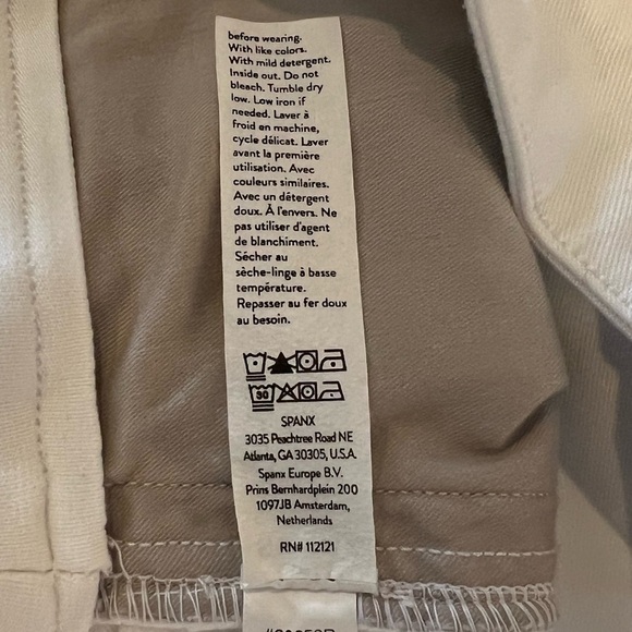 Spanx Women’s On The Go 6” Shorts Classic White Size M 4Pockets Stretch Cotton - Picture 11 of 11